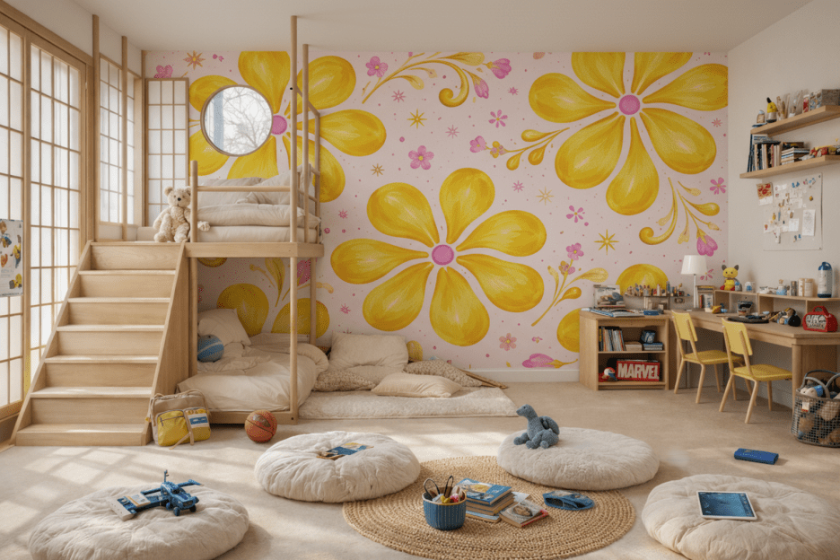 Sunlit Blossom Mural