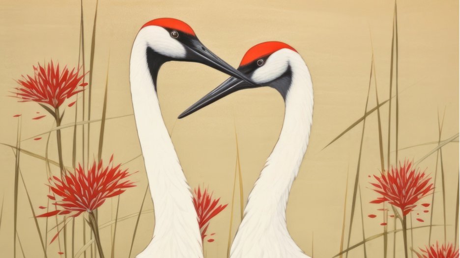 Cranes Embrace