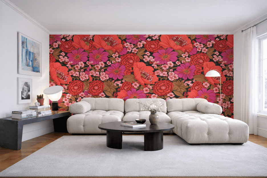 Crimson Petal Tapestry