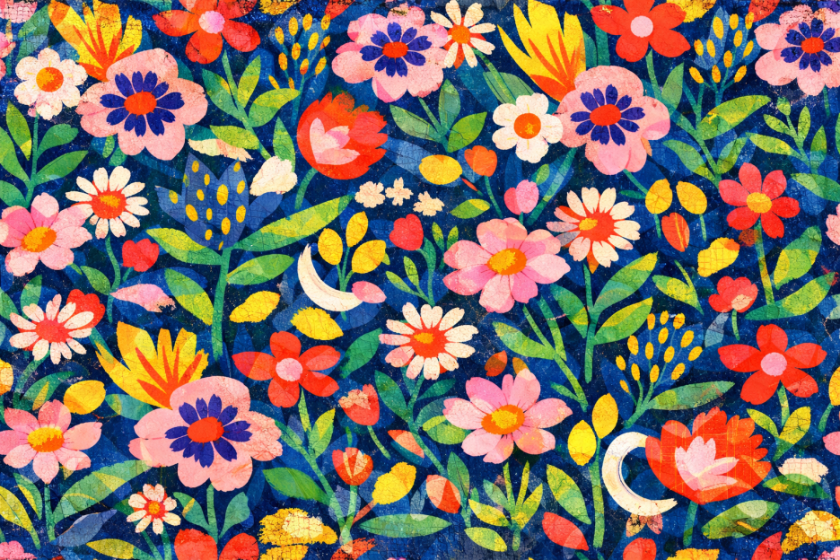 Vibrant Floral Mosaic