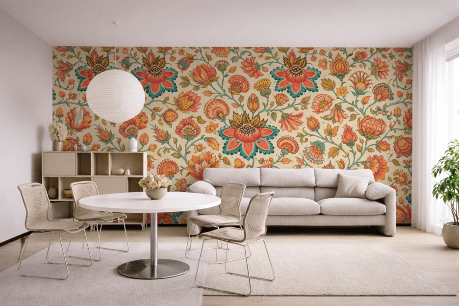 Radiant Blossom Tapestry