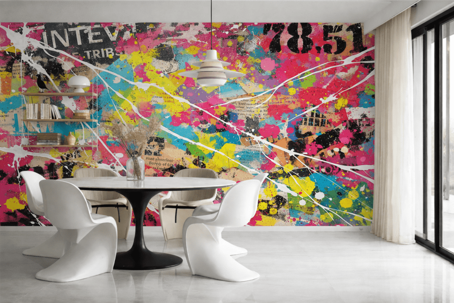 Vibrant Graffiti Cascade