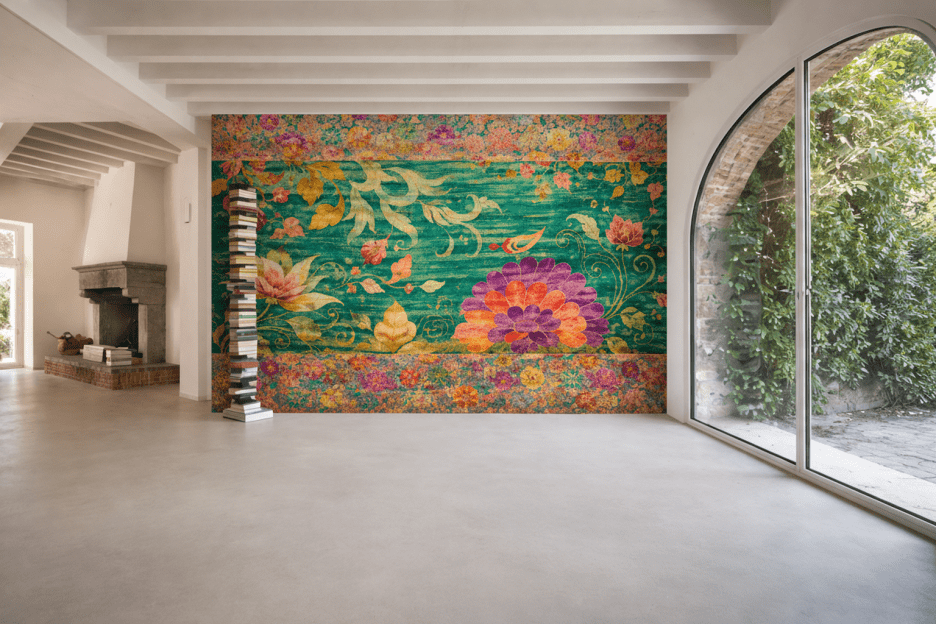 Vibrant Lotus Tapestry