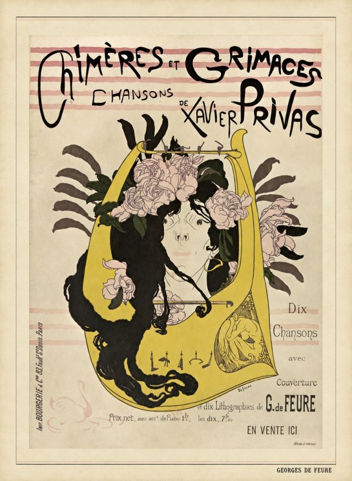 Georges de Feure Chimères Et Grimaces No5 - Plakat