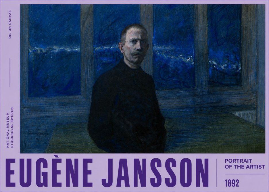 Eugène Jansson Portrait of the Artist I No4 - Plakat