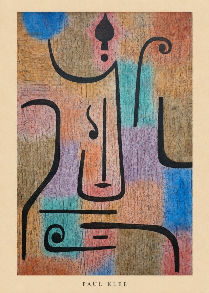 Paul Klee Mask of the Heart No5 - Plakat