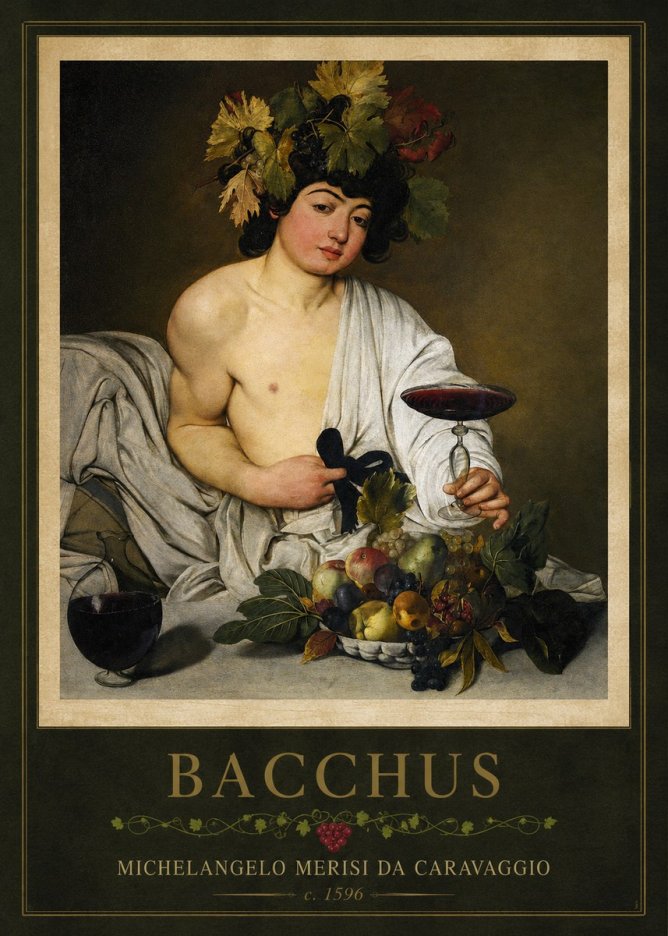 Michelangelo Merisi da Caravaggio Bacchus I No1 - Plakat