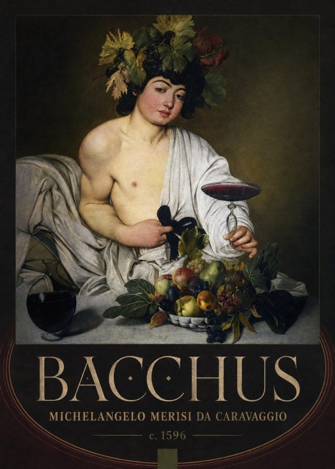 Michelangelo Merisi da Caravaggio Bacchus I No4 - Plakat