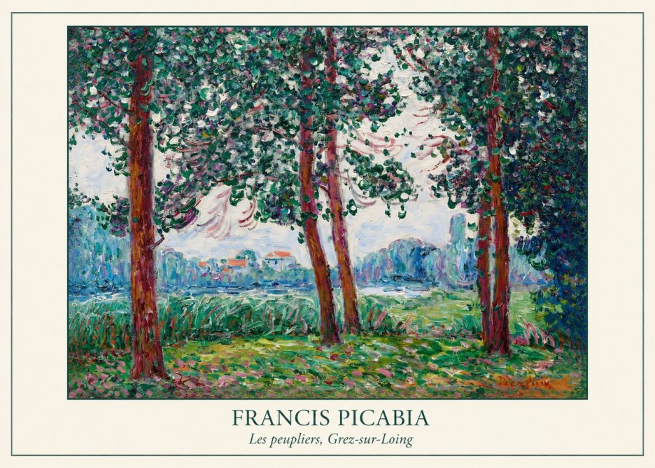 Francis Picabia Les Peupliers, Grez-sur-loing No4 - Plakat