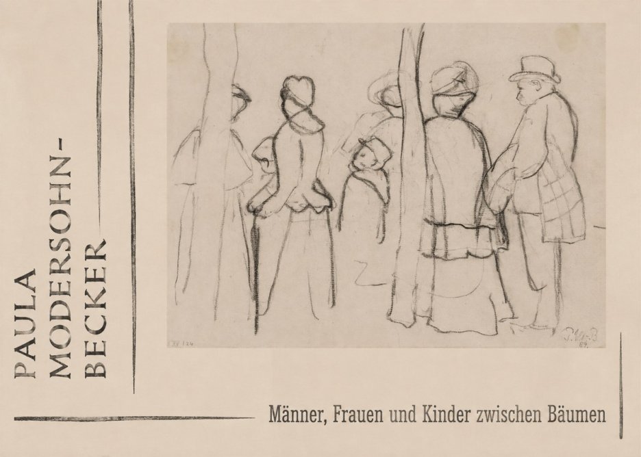 Paula Modersohn-Becker Männer, Frauen Und Kinder Zwischen Bäumen No2 - Plakat