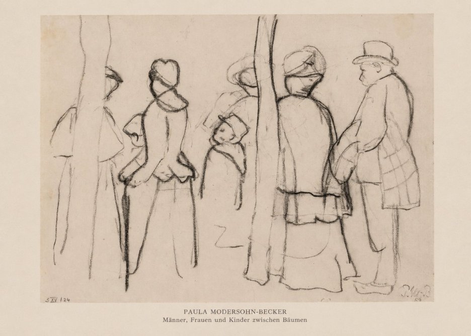 Paula Modersohn-Becker Männer, Frauen Und Kinder Zwischen Bäumen No6 - Plakat