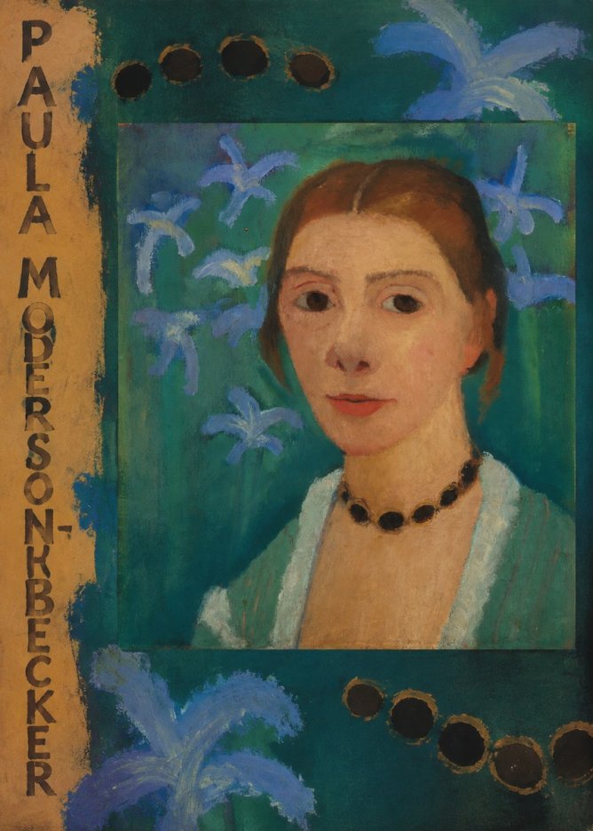 Paula Modersohn-Becker Self-portrait with Blue Flowers No5 - Plakat