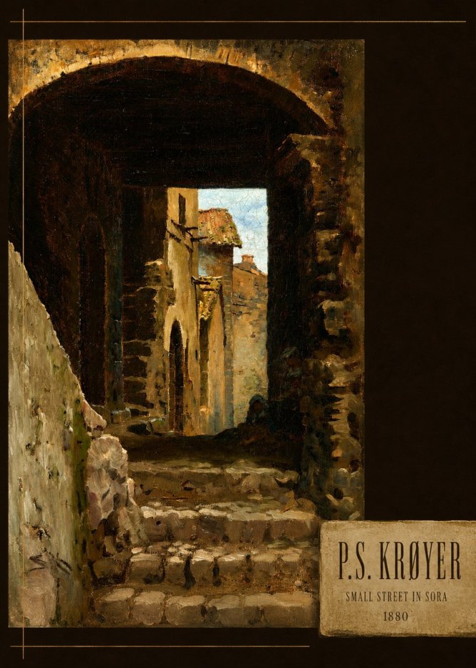 P.S. Krøyer Archway in an Italian Street No4 - Plakat