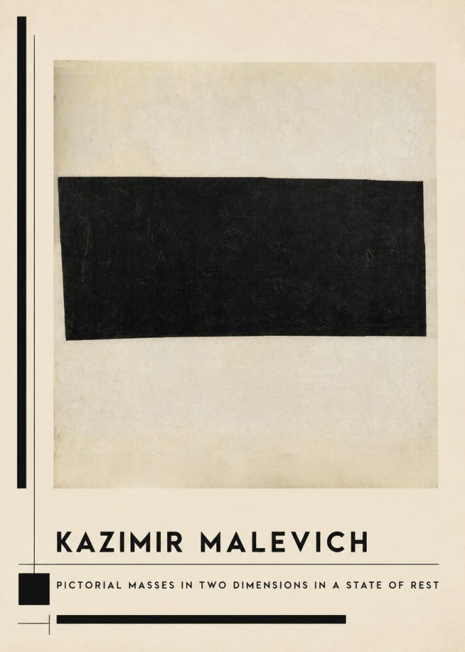 Kazimir Malevich Pictorial Masses in Two Dimensions in a State of Rest No1 - Plakat