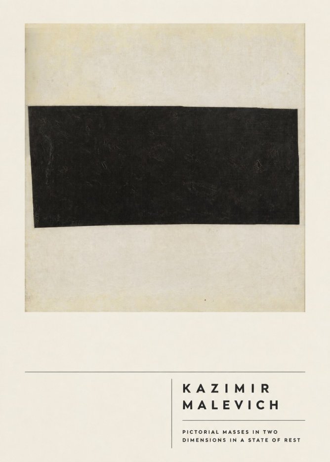 Kazimir Malevich Pictorial Masses in Two Dimensions in a State of Rest No2 - Plakat