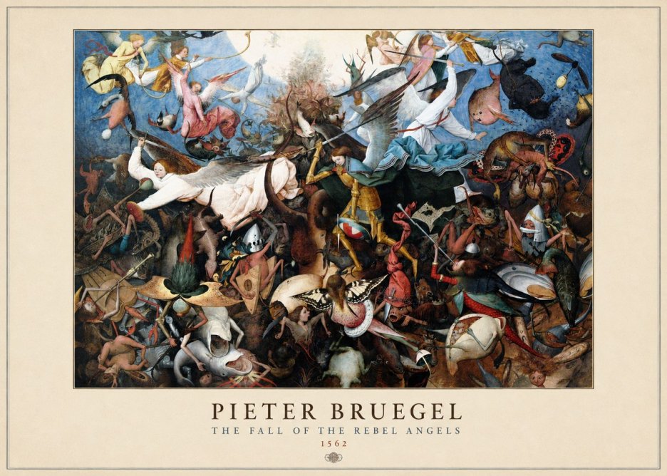 Pieter Bruegel The Fall of the Rebel Angels I No3 - Plakat