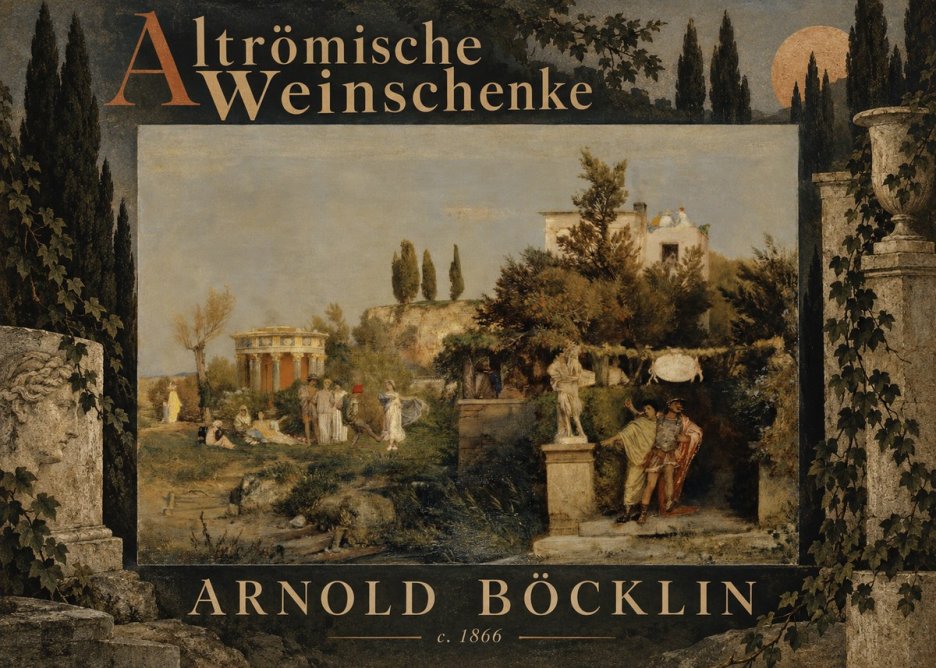Arnold Böcklin Altrömische Weinschenke No6 - Plakat