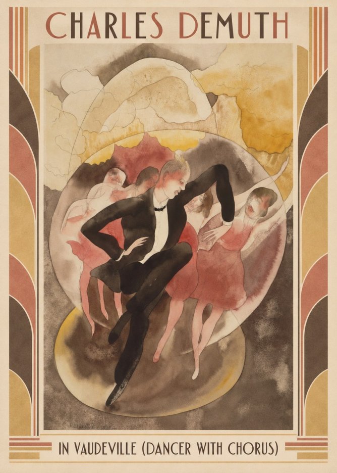 Charles Demuth In Vaudeville (Dancer with Chorus) No1 - Plakat