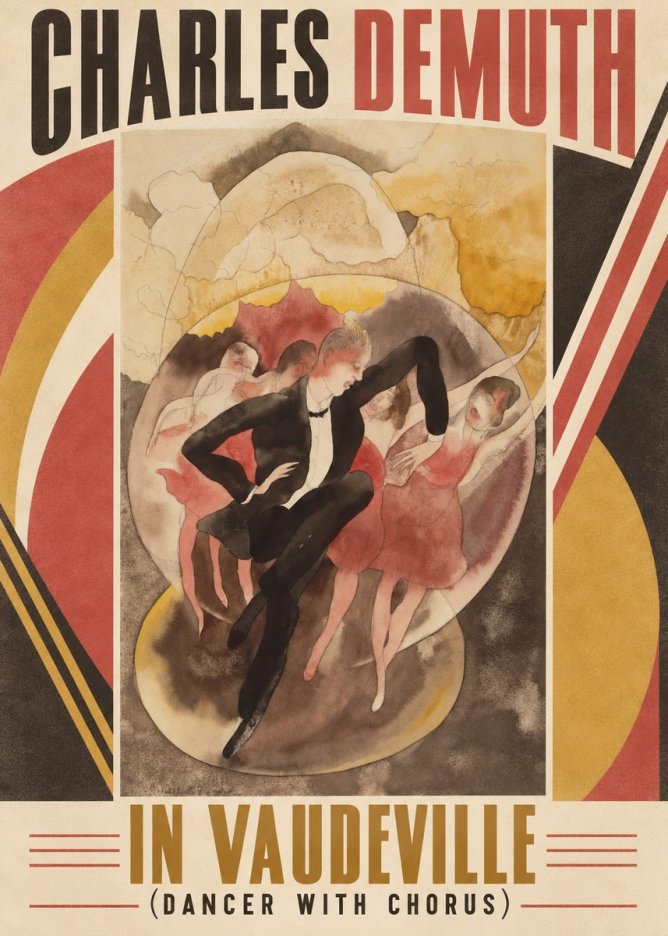 Charles Demuth In Vaudeville (Dancer with Chorus) No6 - Plakat