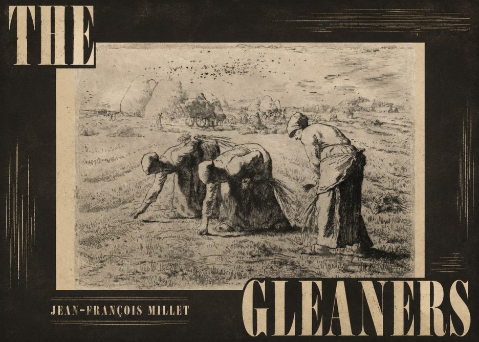 Jean-François Millet The Gleaners No4 - Plakat