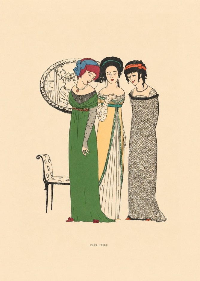 Paul Iribe Three Women in Fashion No6 - Plakat