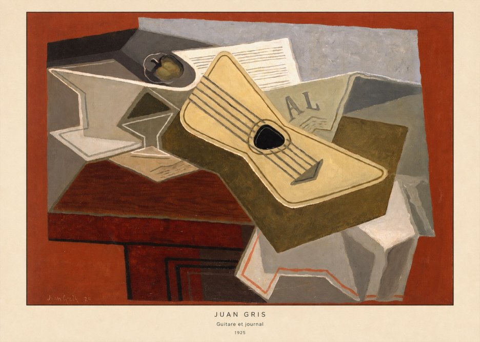 Juan Gris Guitare Et Journal No5 - Plakat