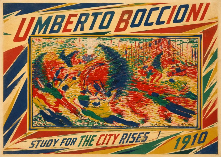 Umberto Boccioni Study for the City Rises No1 - Plakat