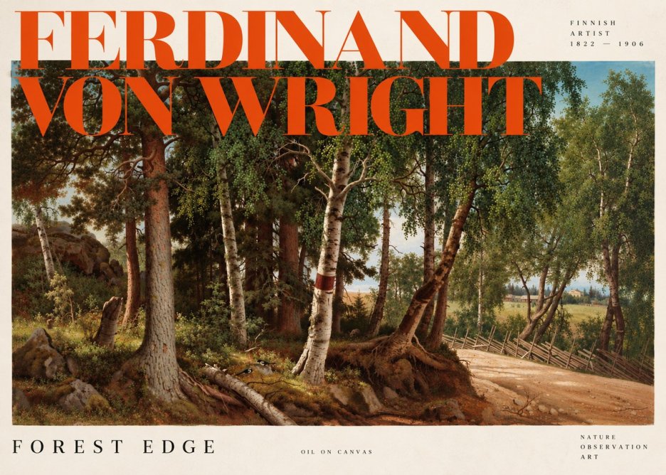 Ferdinand von Wright Forest Landscape No6 - Plakat