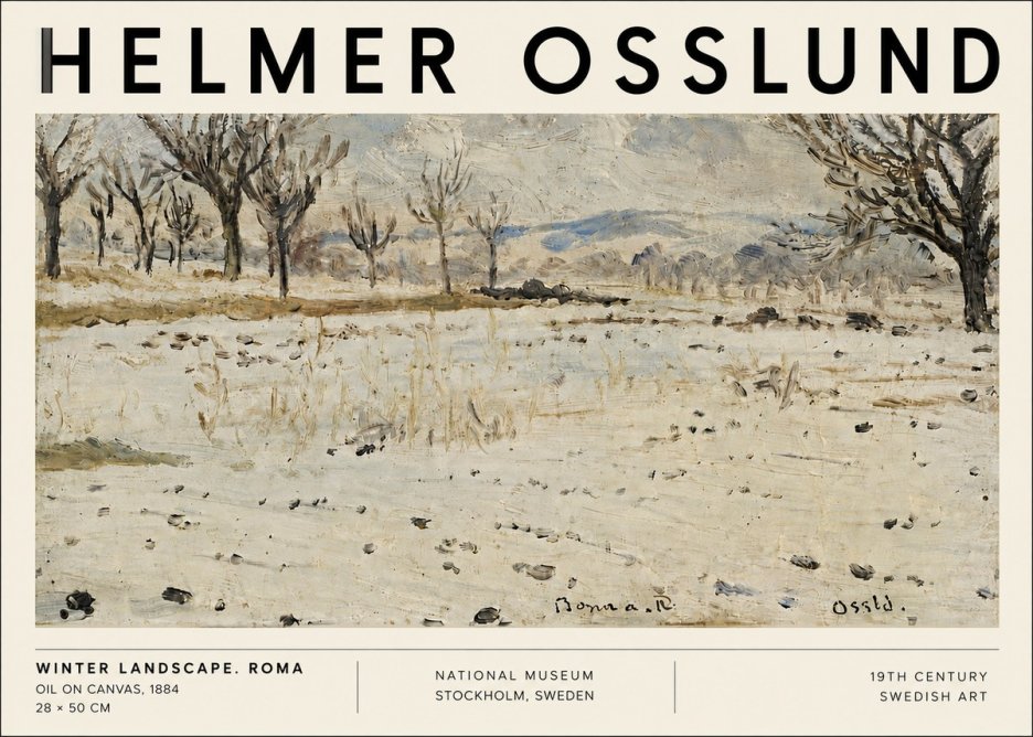 Helmer Osslund Winter Landscape. Roma No6 - Plakat