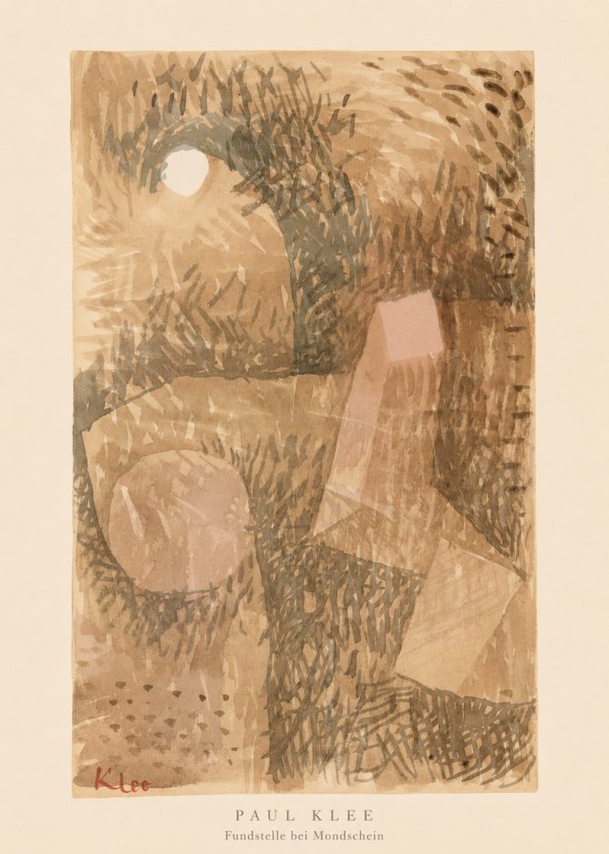 Paul Klee Fundstelle Bei Mondschein No5 - Plakat