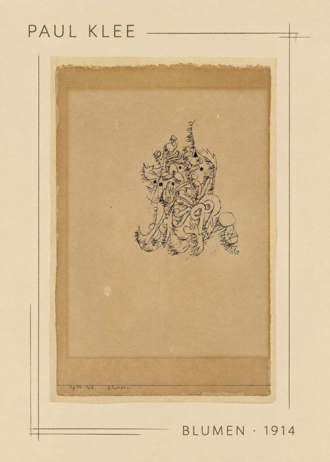 Paul Klee Blumen I No2 - Plakat