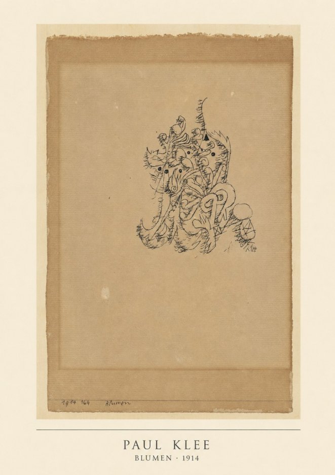 Paul Klee Blumen I No5 - Plakat