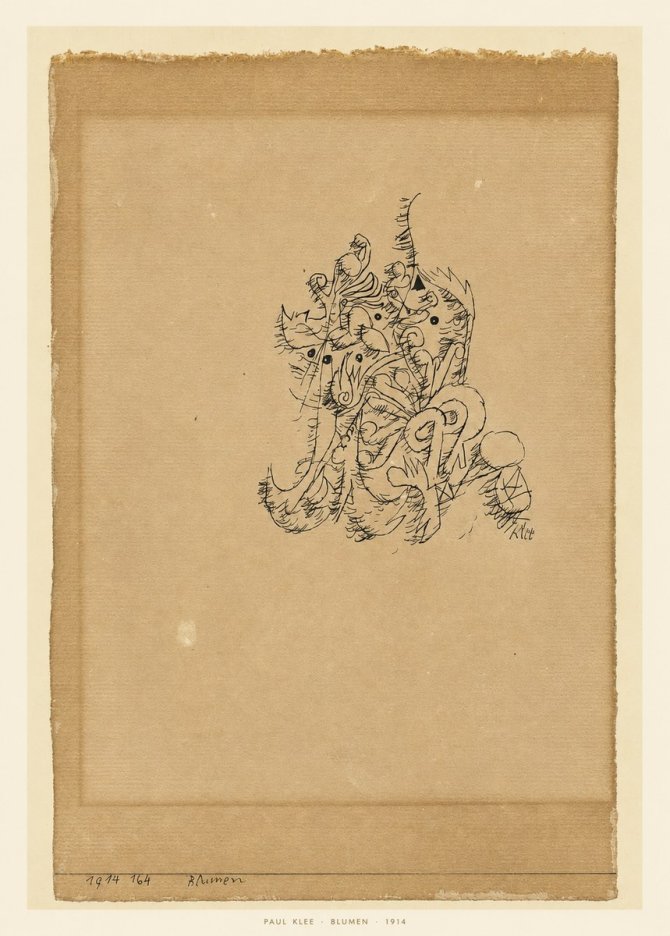 Paul Klee Blumen I No6 - Plakat