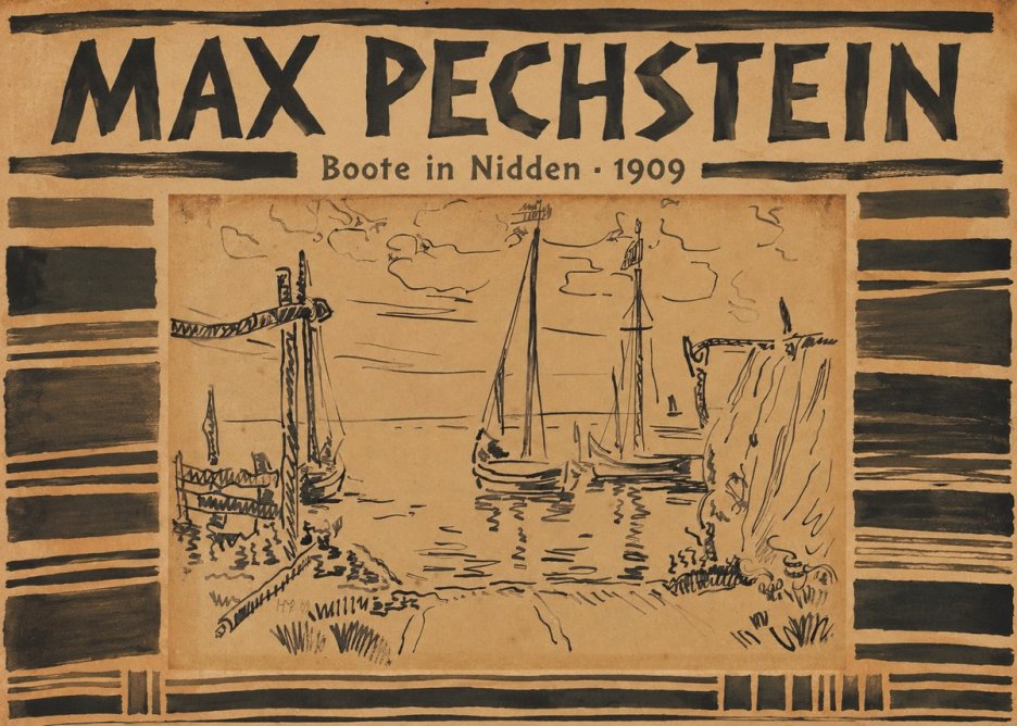 Max Pechstein Boote in Nidden No3 - Plakat