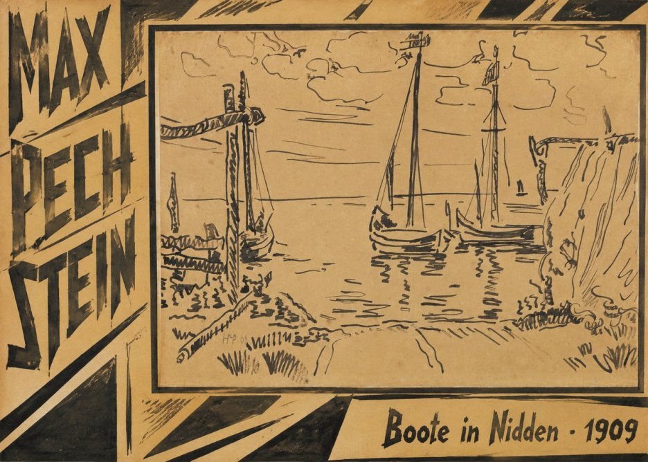 Max Pechstein Boote in Nidden No5 - Plakat