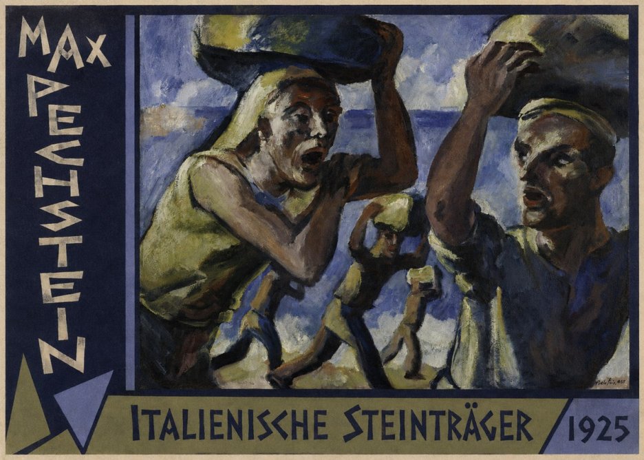 Max Pechstein Italienische Steinträger No2 - Plakat