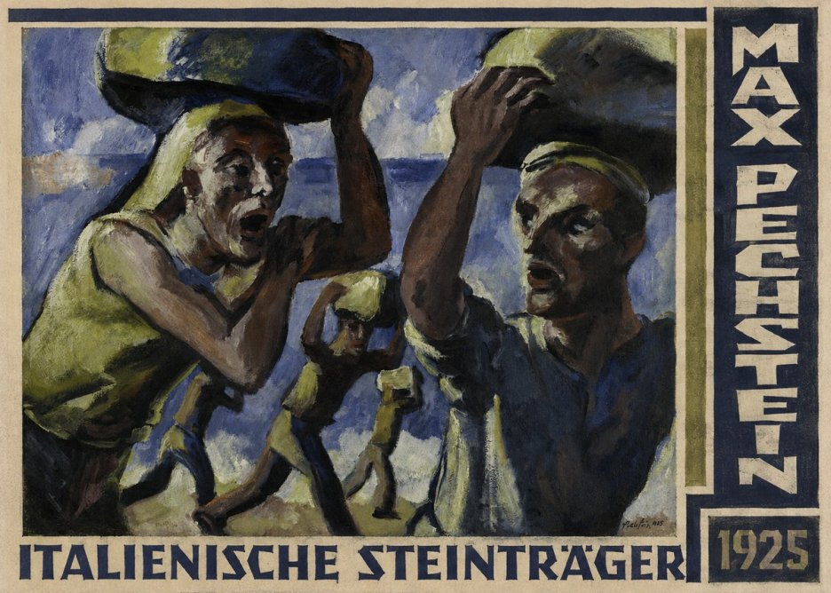 Max Pechstein Italienische Steinträger No4 - Plakat