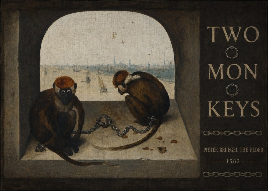 Pieter Bruegel Two Monkeys I No5 - Plakat