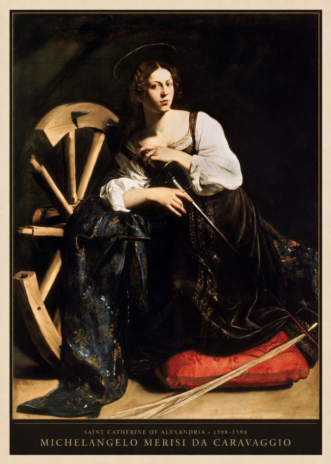 Michelangelo Merisi da Caravaggio Saint Catherine of Alexandria I No5 - Plakat