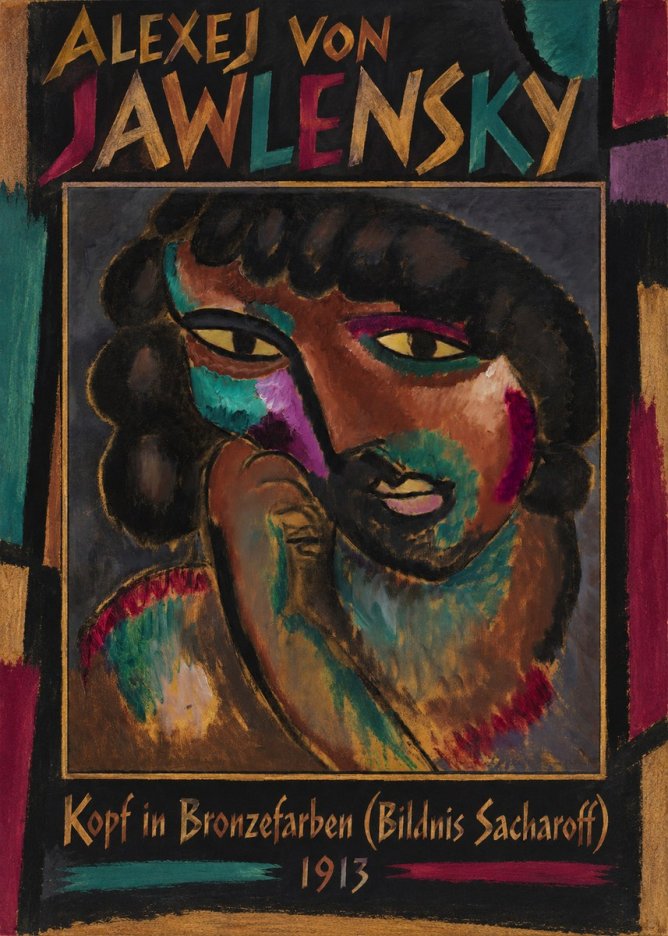 Alexej von Jawlensky Kopf in Bronzefarben (Bildnis Sacharoff) No1 - Plakat