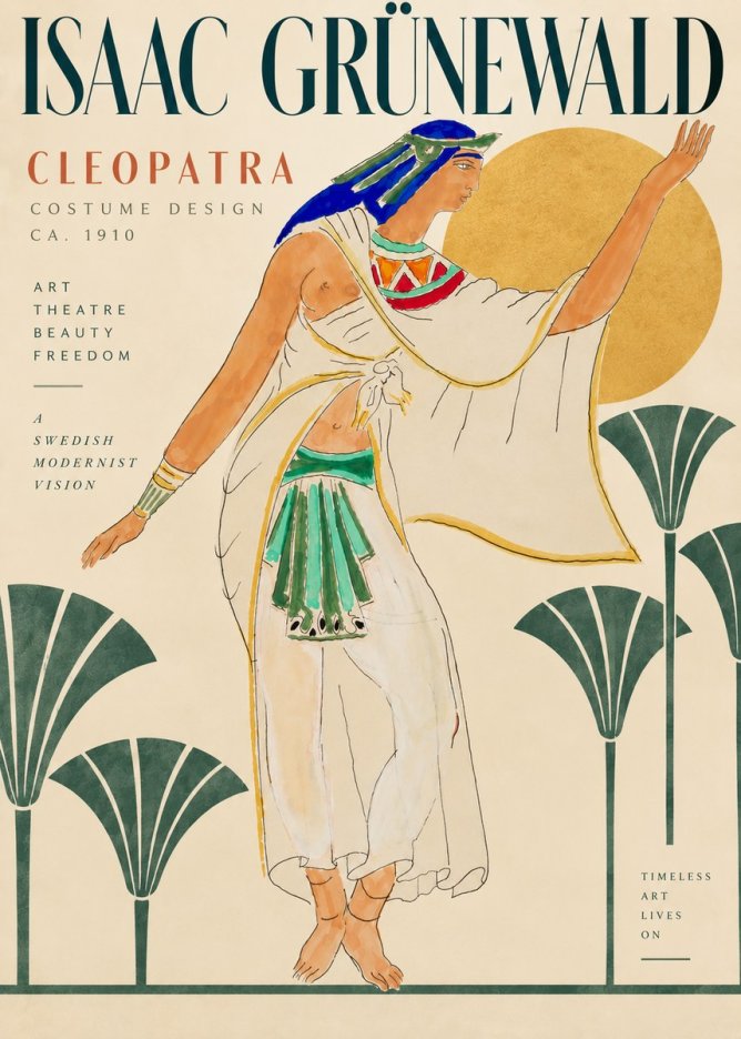 Isaac Grünewald Cleopatra - Costume Design No6 - Plakat