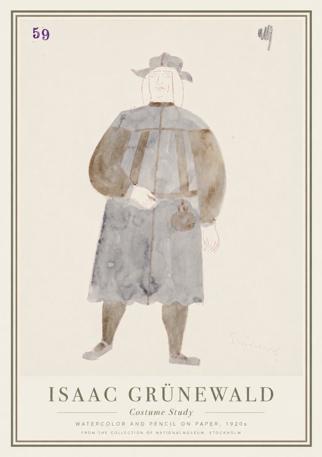 Isaac Grünewald Costume Study I No1 - Plakat