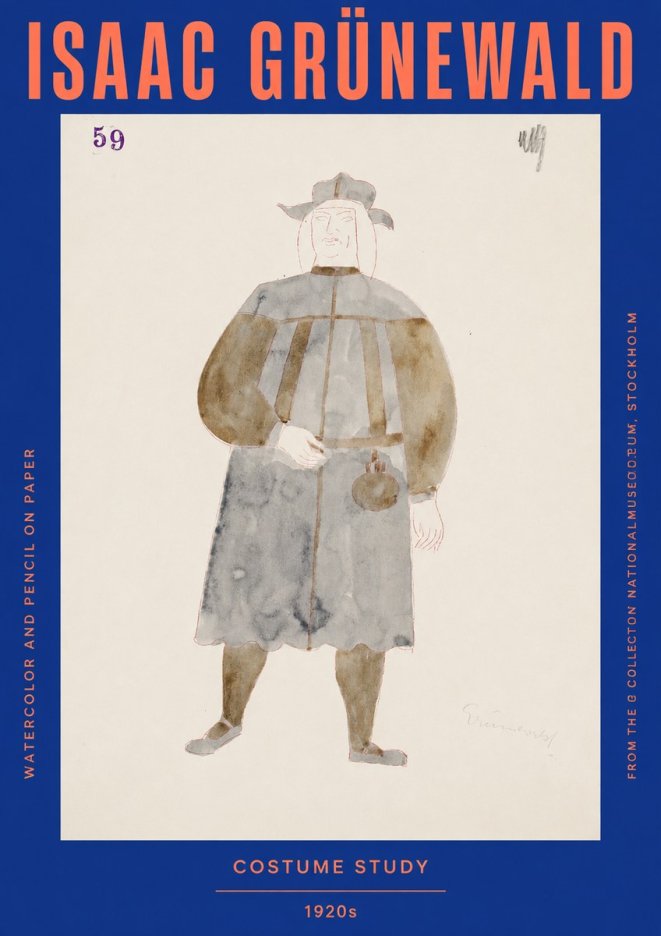 Isaac Grünewald Costume Study I No2 - Plakat