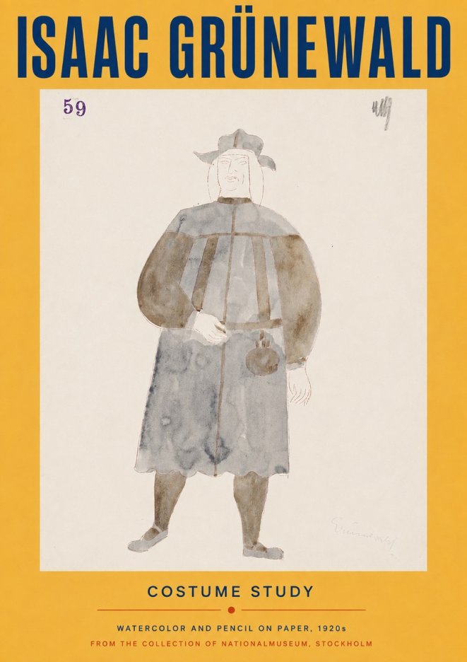Isaac Grünewald Costume Study I No4 - Plakat