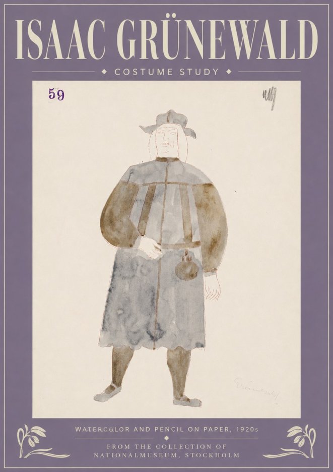 Isaac Grünewald Costume Study I No5 - Plakat