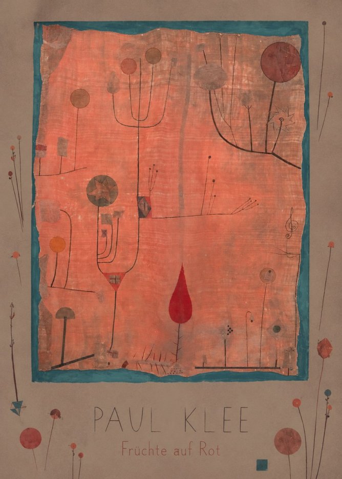 Paul Klee Früchte Auf Rot No3 - Plakat