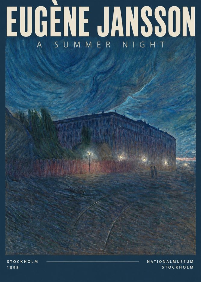 Eugène Jansson Night Effect No3 - Plakat