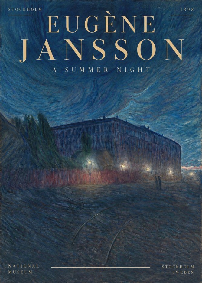 Eugène Jansson Night Effect No5 - Plakat