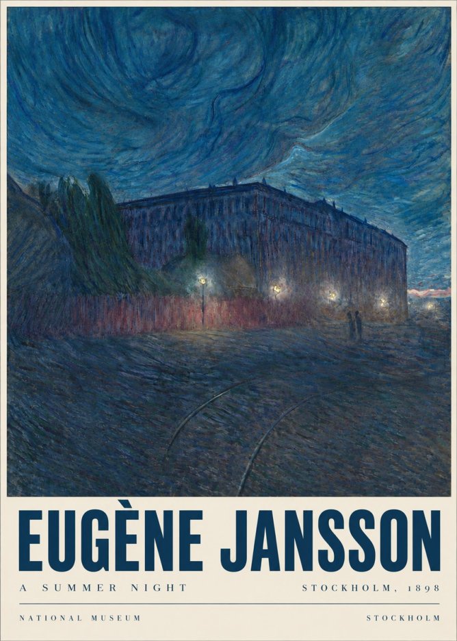 Eugène Jansson Night Effect No6 - Plakat
