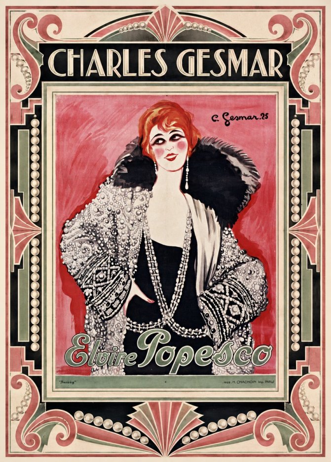 Charles Gesmar Elvire Popesco I No1 - Plakat